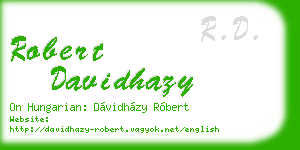 robert davidhazy business card